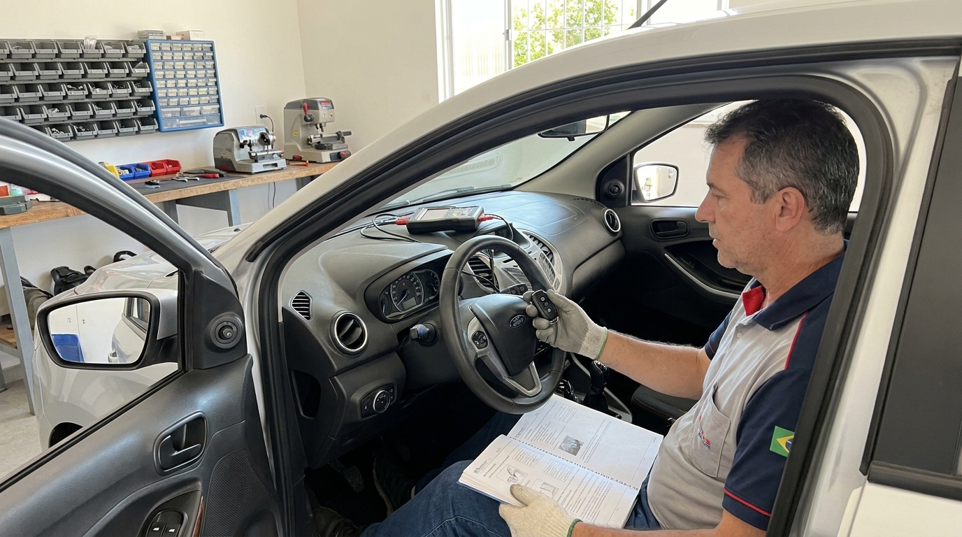 Corte de chave codificada em Aparecida de Goiânia‑GO